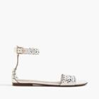 J.Crew Leather eyelet sandals with ankle strap
