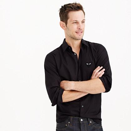 J.Crew PLAY Comme des Garcons&reg; black heart button-down shirt