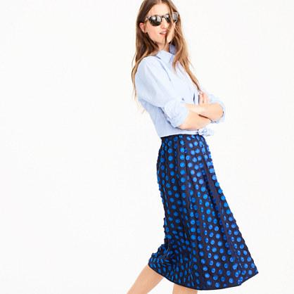J.Crew Petite midi skirt in fringe dot