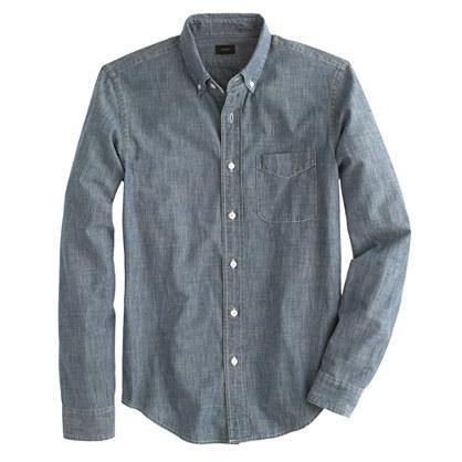 J.Crew Slim indigo Japanese chambray shirt