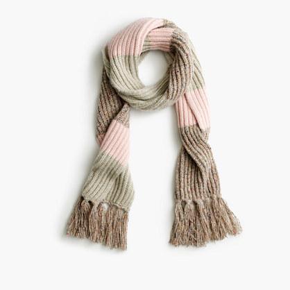 J.Crew Italian wool-blend striped scarf