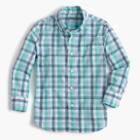 J.Crew Boys' Secret Wash shirt in multi-blue gingham