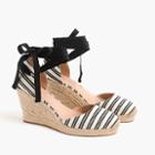 J.Crew Espadrille wedges (83mm) with ankle wrap in stripe