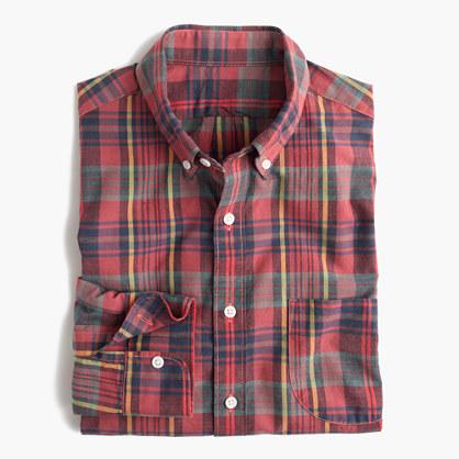 J.Crew Slim madras shirt in salmon fire