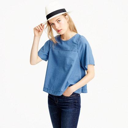 J.Crew Swing top in Spanish indigo
