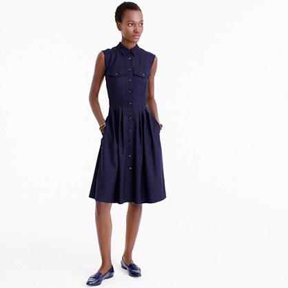 J.Crew Sleeveless shirtdress in Super 120s