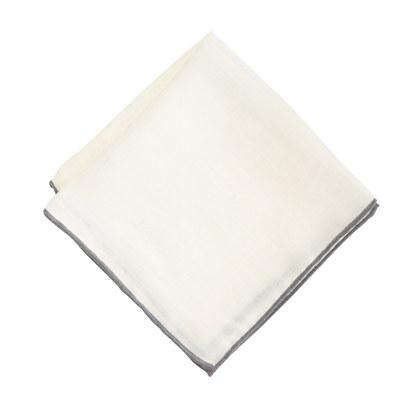 J.Crew Tipped Italian linen pocket square