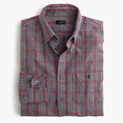 J.Crew Jaspé cotton shirt in heather slate plaid