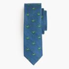 J.Crew Silk-linen tie in turtle print