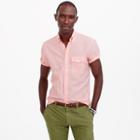 J.Crew Short-sleeve shirt in striped cotton-linen