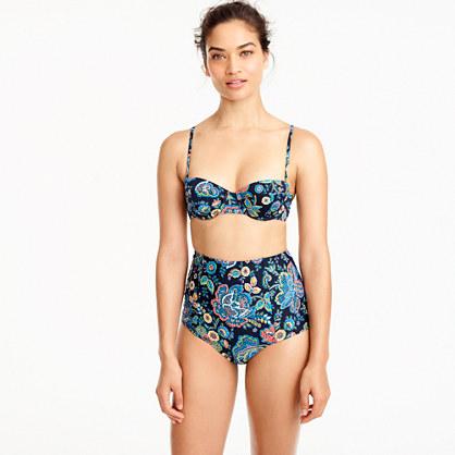 J.Crew Underwire bikini top in floral paisley print