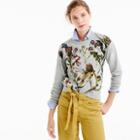 J.Crew Botanical sweatshirt with floral patches