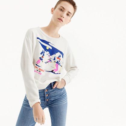 J.Crew Virginie Morgand X J.Crew Ski Babes on the go-go graphic sweatshirt
