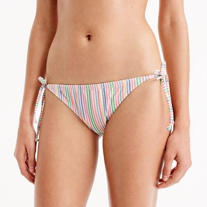 J.Crew String bikini bottom in rainbow seersucker