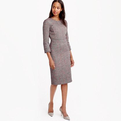 J.Crew Neon tweed long-sleeve dress