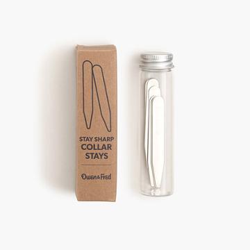 J.Crew Owen & Fred&trade; silver collar stays