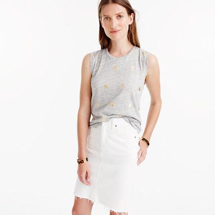 J.Crew Metallic banana-print T-shirt