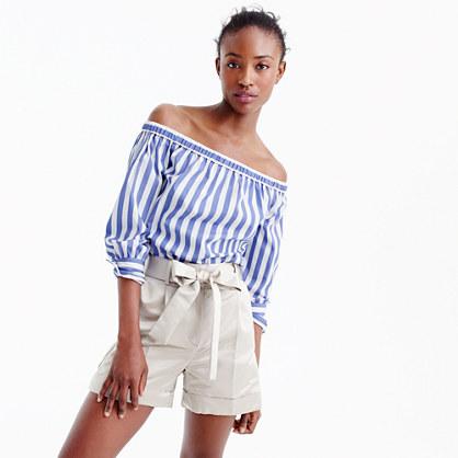 J.Crew Tie-front satin short