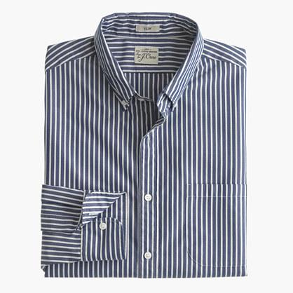 J.Crew Slim Secret Wash shirt in classic navy stripe