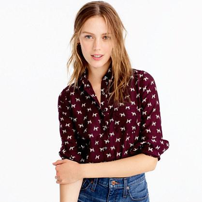 J.Crew Popover in Terrier print