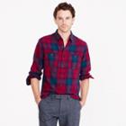 J.Crew Midweight flannel shirt in cabernet plaid
