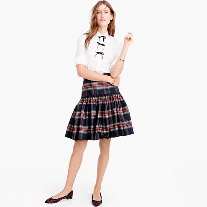 J.Crew Taffeta skirt in Stewart plaid