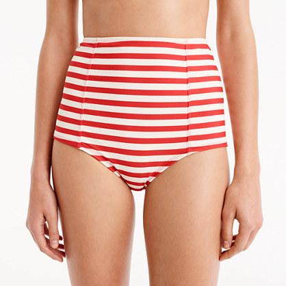 J.Crew High-waist bikini bottom in classic stripe