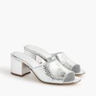 J.Crew All-day mule (60mm) in metallic snakeskin