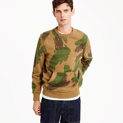 J.Crew Wallace & Barnes crewneck pocket sweatshirt in camo