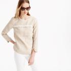 J.Crew Tall embroidered linen top