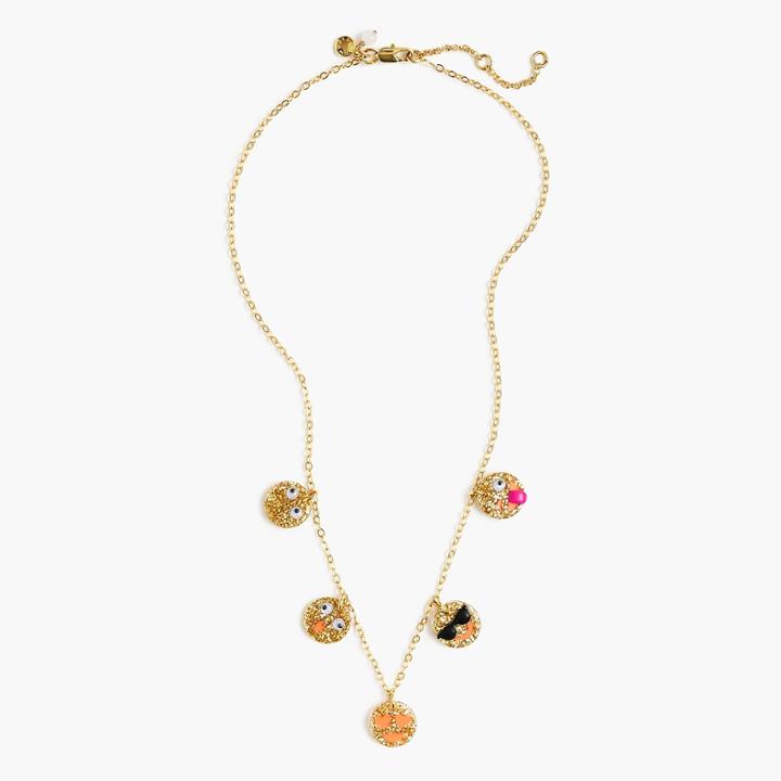 J.Crew Girls' emoji charm necklace