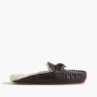 J.Crew Leather moccasin slide slippers