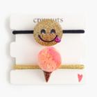 J.Crew Girls' glitter charm ponytail holders