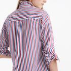 J.Crew Classic fit boy shirt in red-and-blue stripe