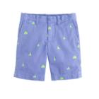J.Crew Boys' Stanton short in embroidered garment-dyed chino