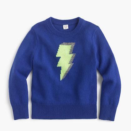 J.Crew Boys' lightning bolt crewneck sweater