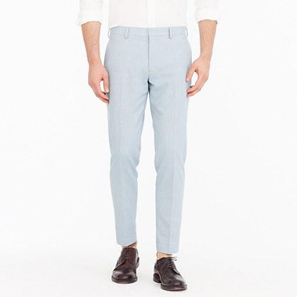 J.Crew Ludlow unstructured suit pant in houndstooth cotton-linen
