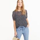 J.Crew Ruched-sleeve top in sparkle floral