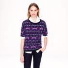 J.Crew Collection cashmere Fair Isle back-zip sweater