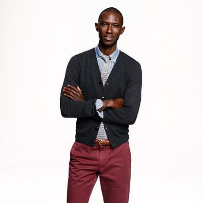 J.Crew Slim rustic merino elbow-patch cardigan