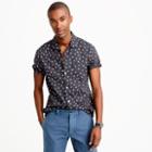 J.Crew Short-sleeve camp-collar shirt in rabbit print