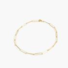 J.Crew Demi-fine 14k gold-plated short paper clip necklace