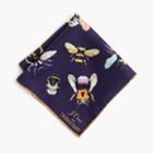 J.Crew J.Crew for the Xerces Society Save the Bees Italian silk pocket square