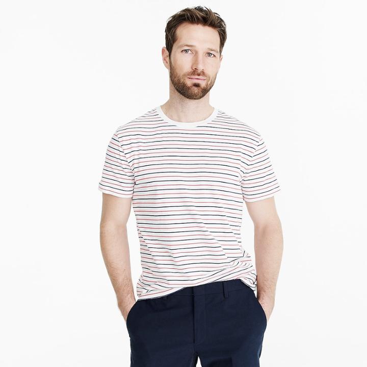 J.Crew J.Crew Mercantile Broken-in T-shirt in seaside stripe