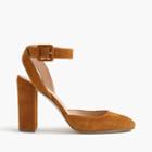 J.Crew Lena ankle-wrap pumps in suede