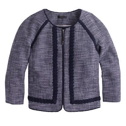 J.Crew Petite navy tweed jacket