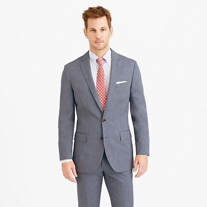 J.Crew Ludlow suit jacket in microstripe Italian cotton