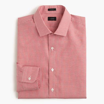 J.Crew Ludlow Irish cotton-linen shirt in vineyard grape microgingham