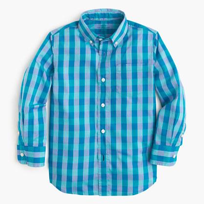 J.Crew Boys' Secret Wash shirt in spring gingham