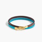 J.Crew Caputo & Co. colorblock leather double-wrap bracelet